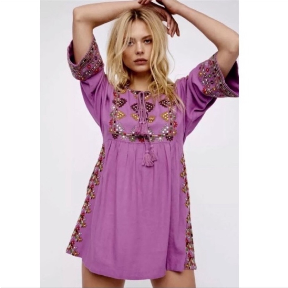 Free people beautiful hobo embroidered dress